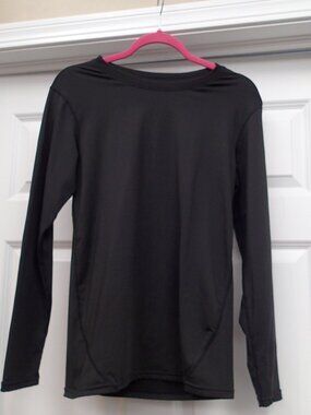 Herobiker Base Layer Shirt Black Long Sleeve Stretch Compression Size Medium NEW